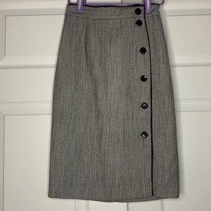 Black and white mid length skirt
